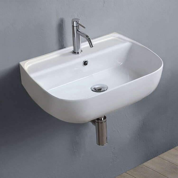 CeraStyle 078500-U-One Hole Small Ceramic Wall Mounted or Vessel Sink